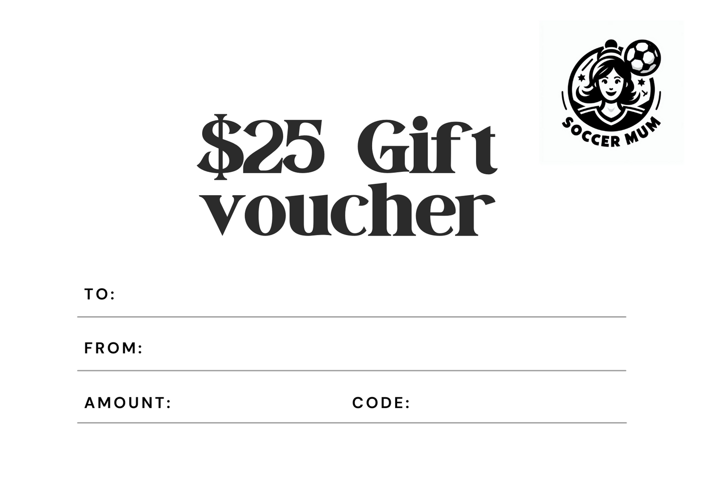 Soccer Mum Gift Card