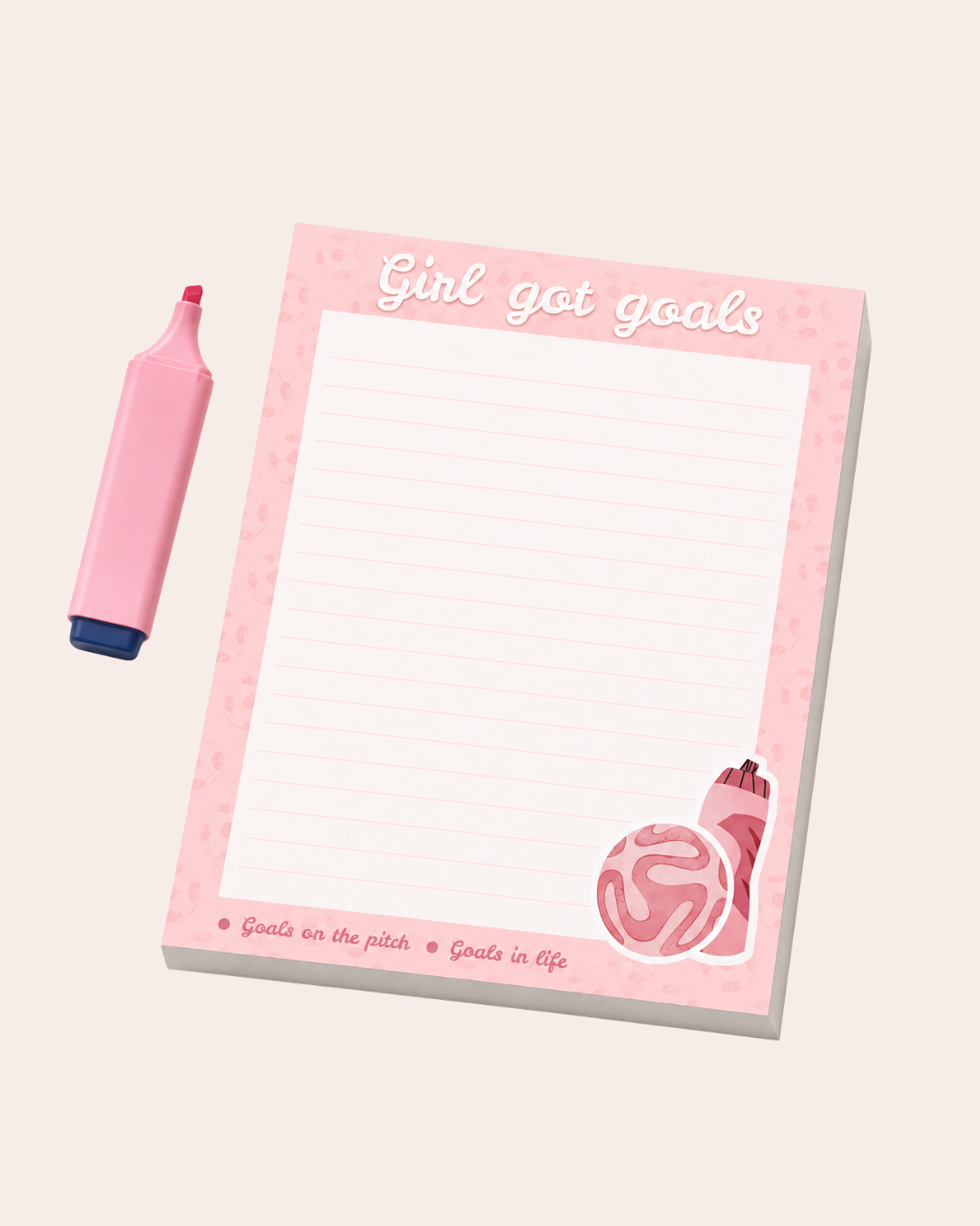Girl Got Goals Soccer Ball Notepad