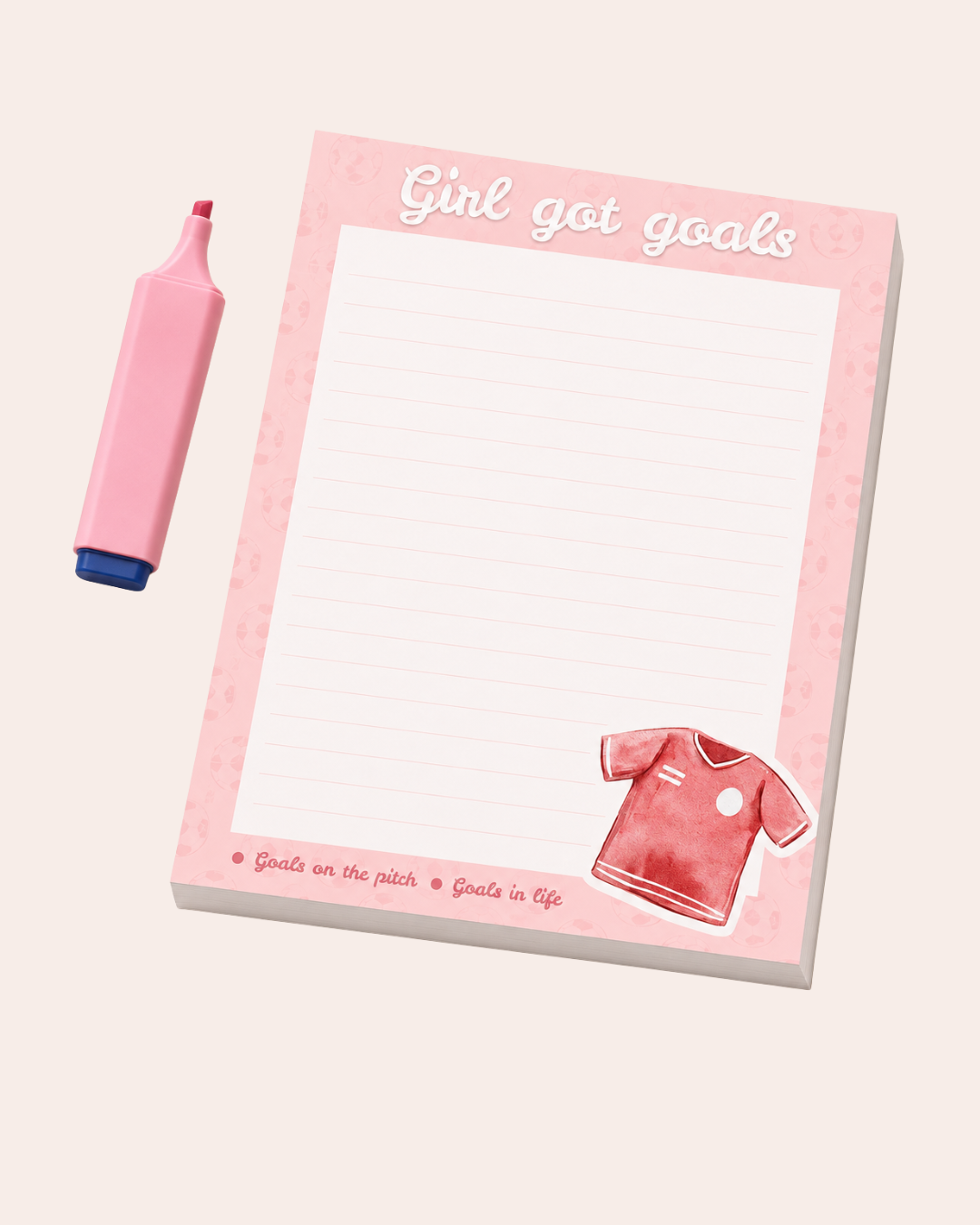 Girl Got Goals Football Jersey Notepad