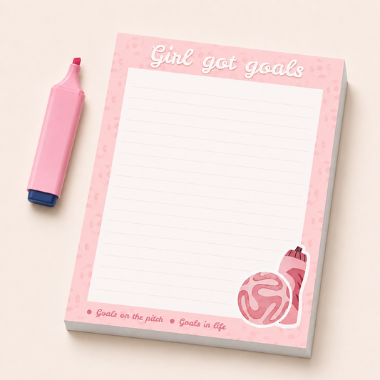 Girl Got Goals Soccer Ball Notepad