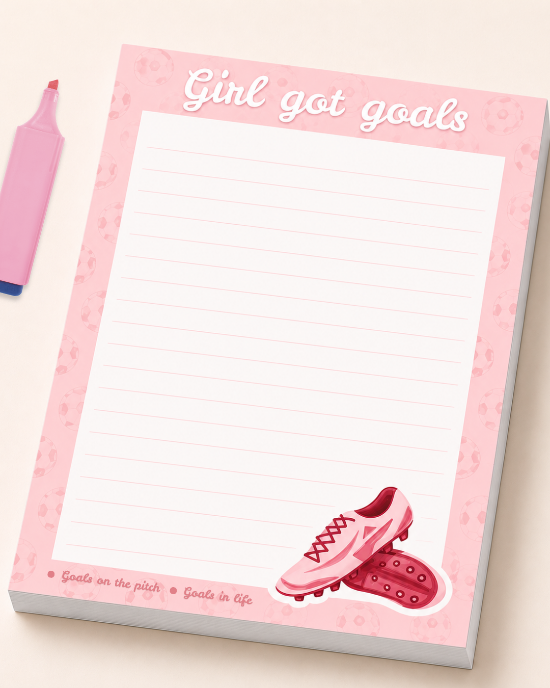 Girl Got Goals Football Notepad