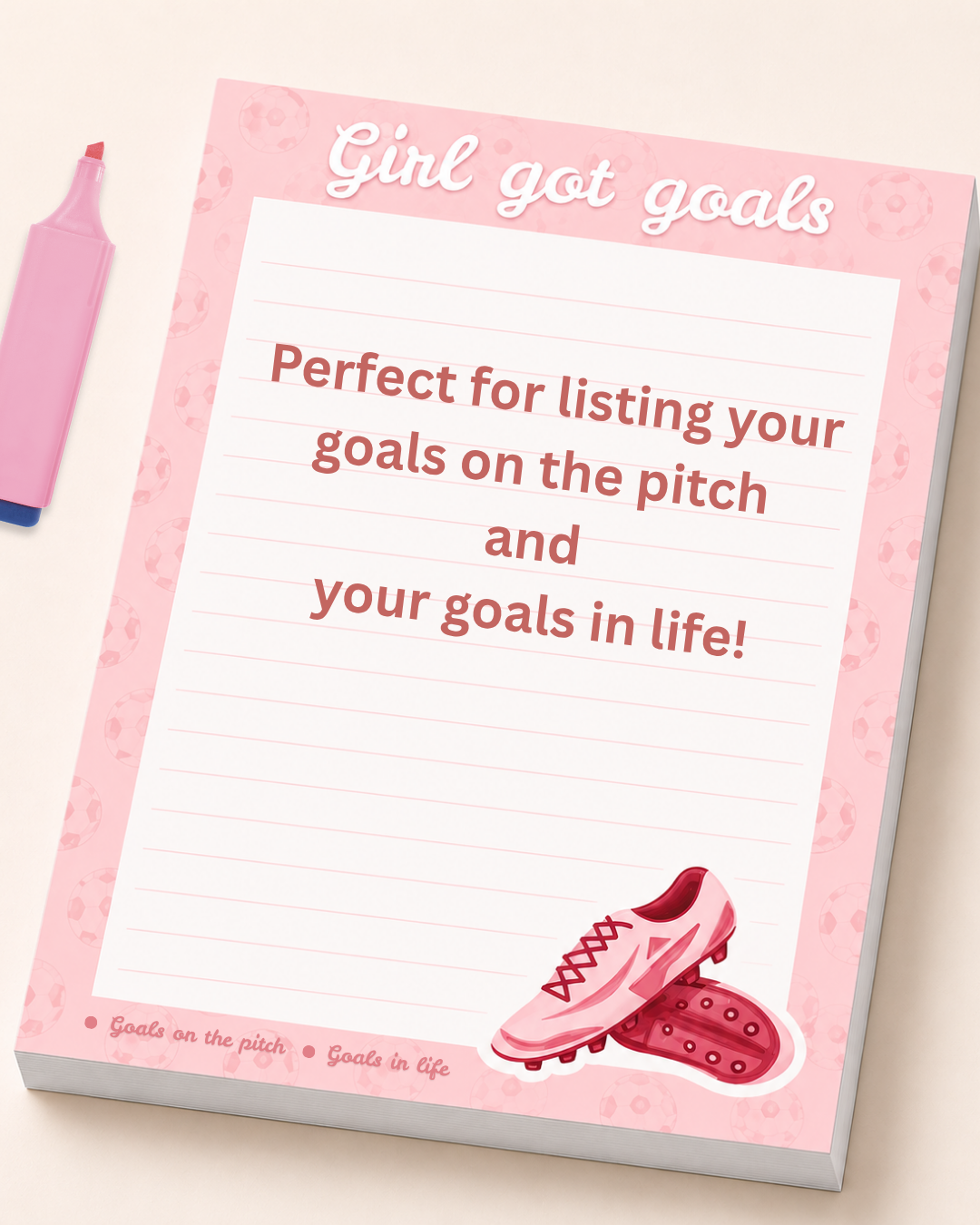 Girl Got Goals Football Notepad
