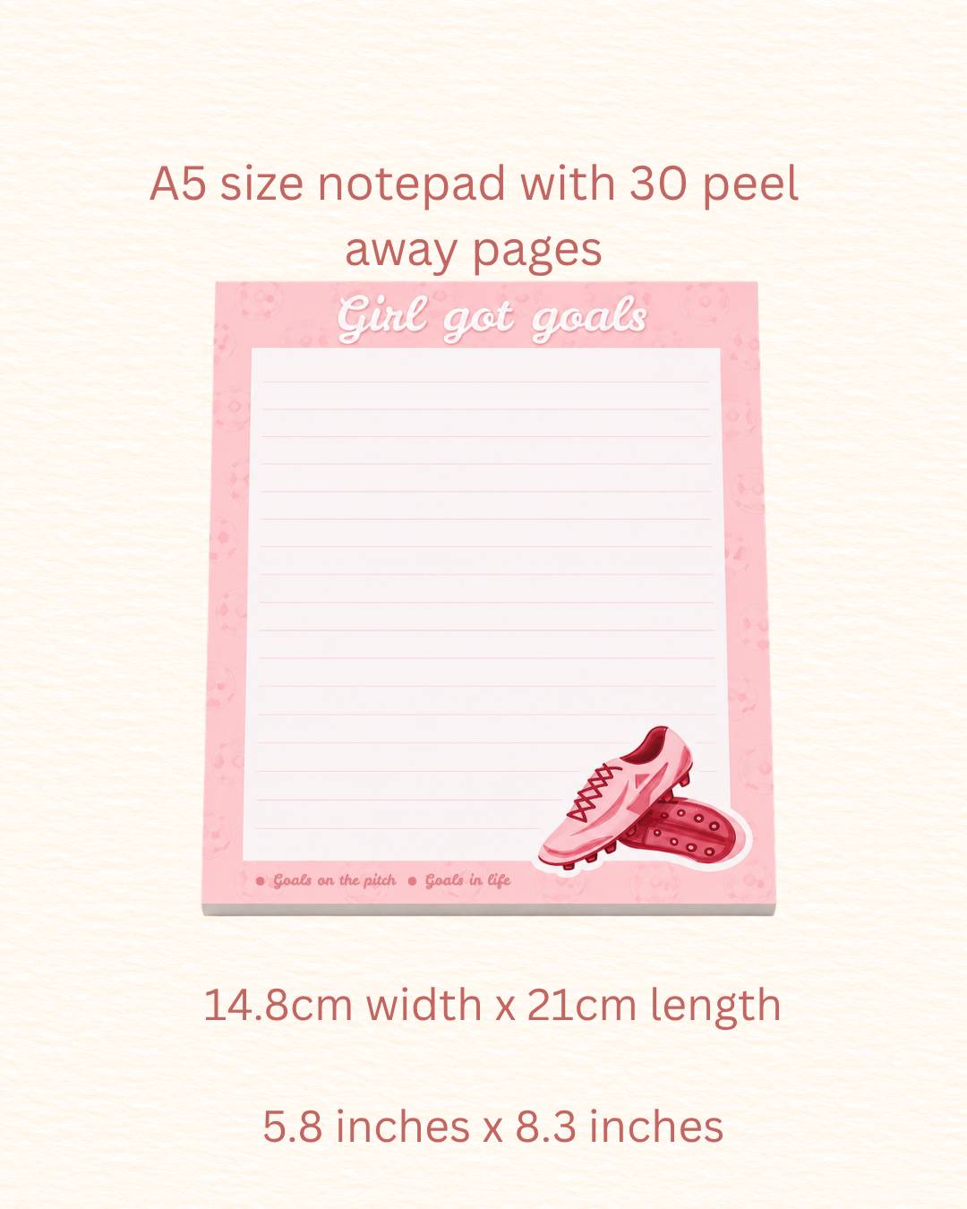 Girl Got Goals Football Notepad