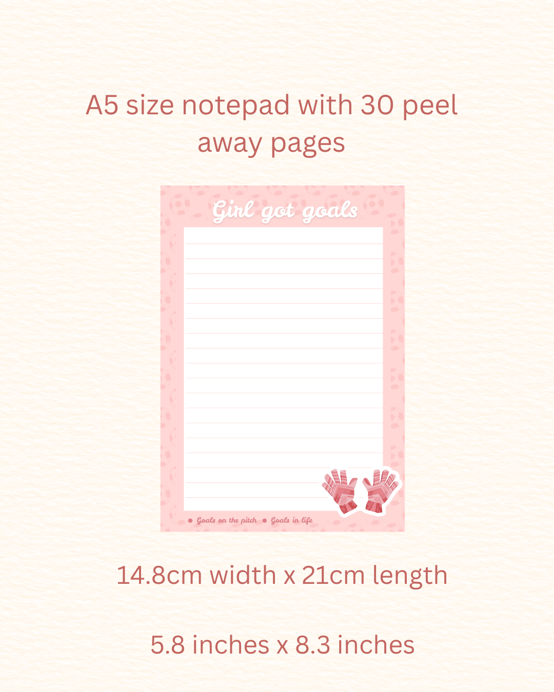 Girl Got Goals - Football Goal Keeper Notepad