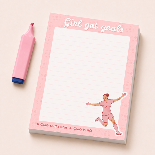 Girl Got Goals Football Player Notepad