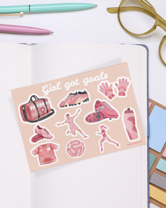 Girl Got Goals — Sticker Sheet