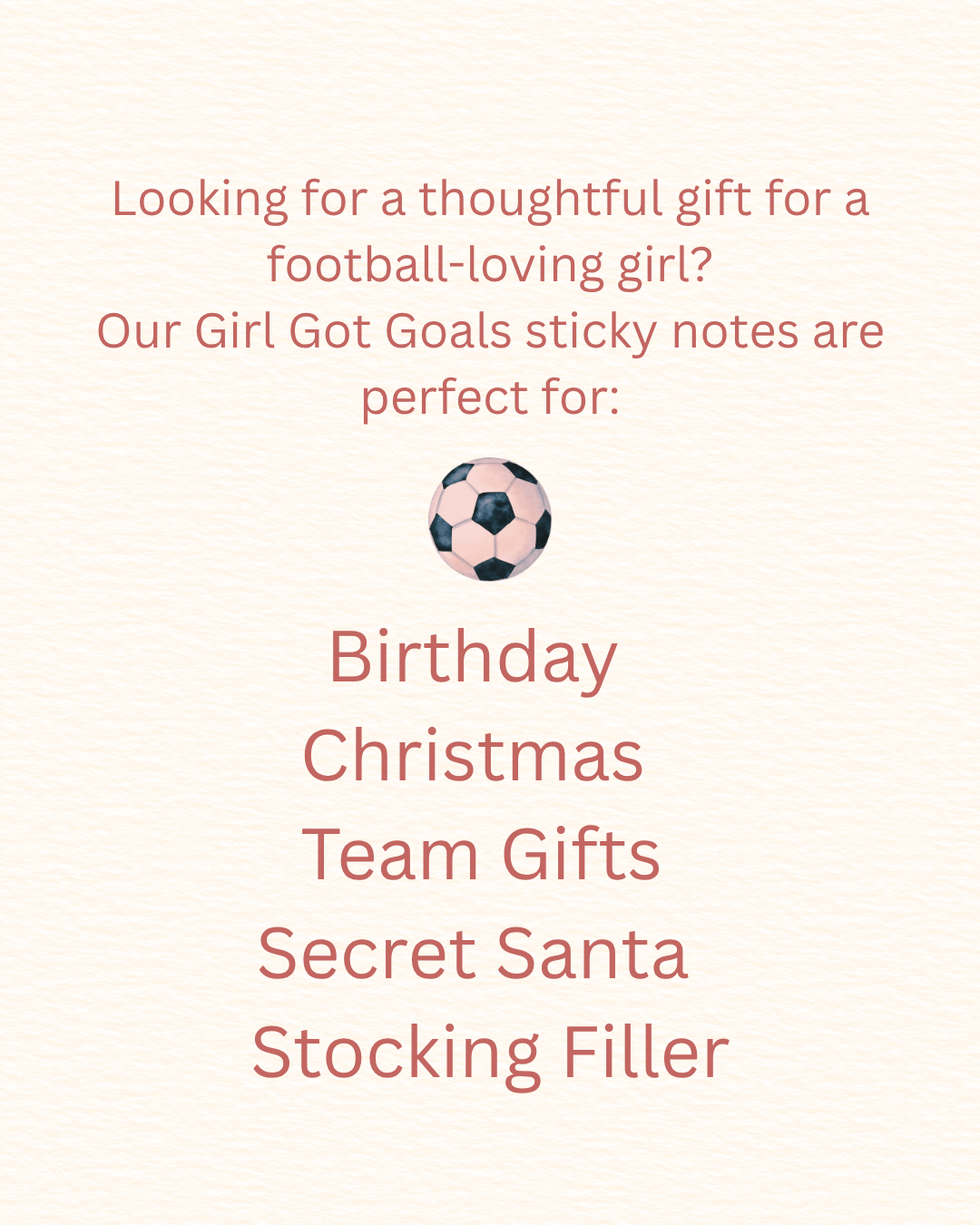 Girl Got Goals Sticky Notes with Football Boots