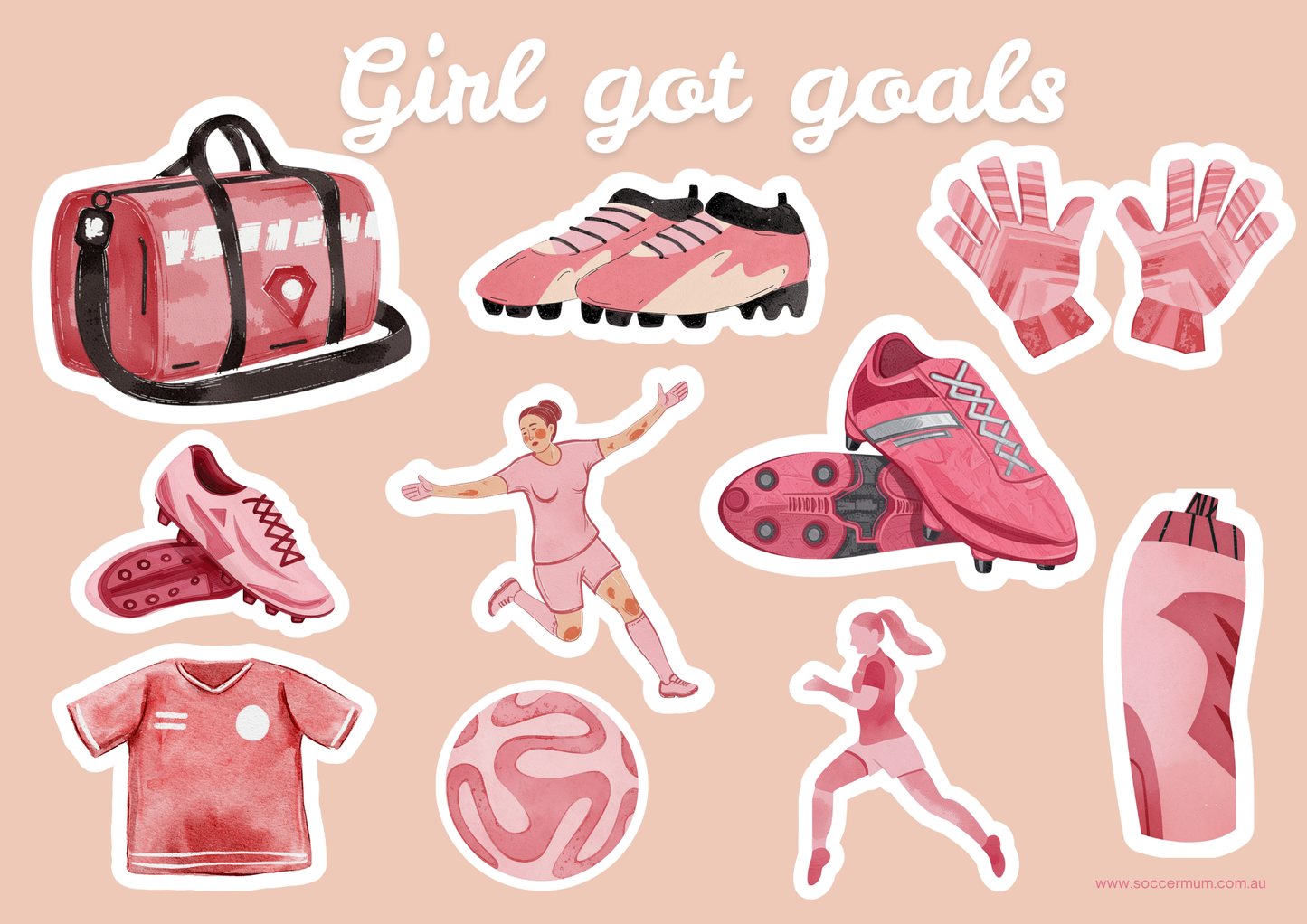 Girl Got Goals — Sticker Sheet
