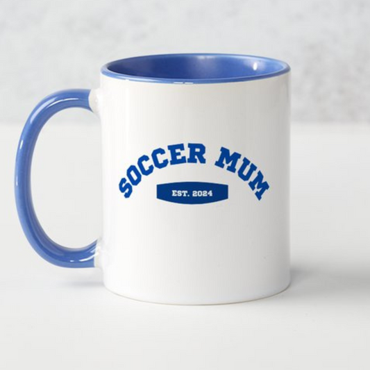 Soccer Mum Navy Varsity Mug